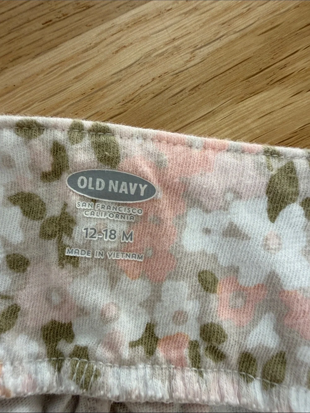 Old Navy Pink and Cream Floral Girls' Cotton Romper